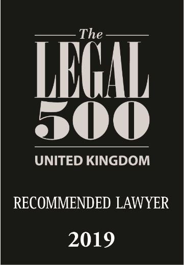 Legal 500 Recommended Lawyer 2019